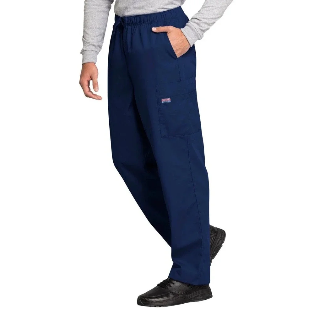 Cherokee Men's‎ Navy Blue Cargo Drawstrings Scrub Uniform Pants Size M